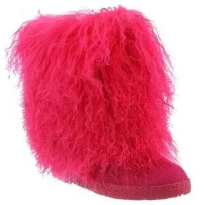 Bearpaw Boetis II Pink Curly Lamb Fur Sheepskin Lined Mongolian Sherpa Boots 7